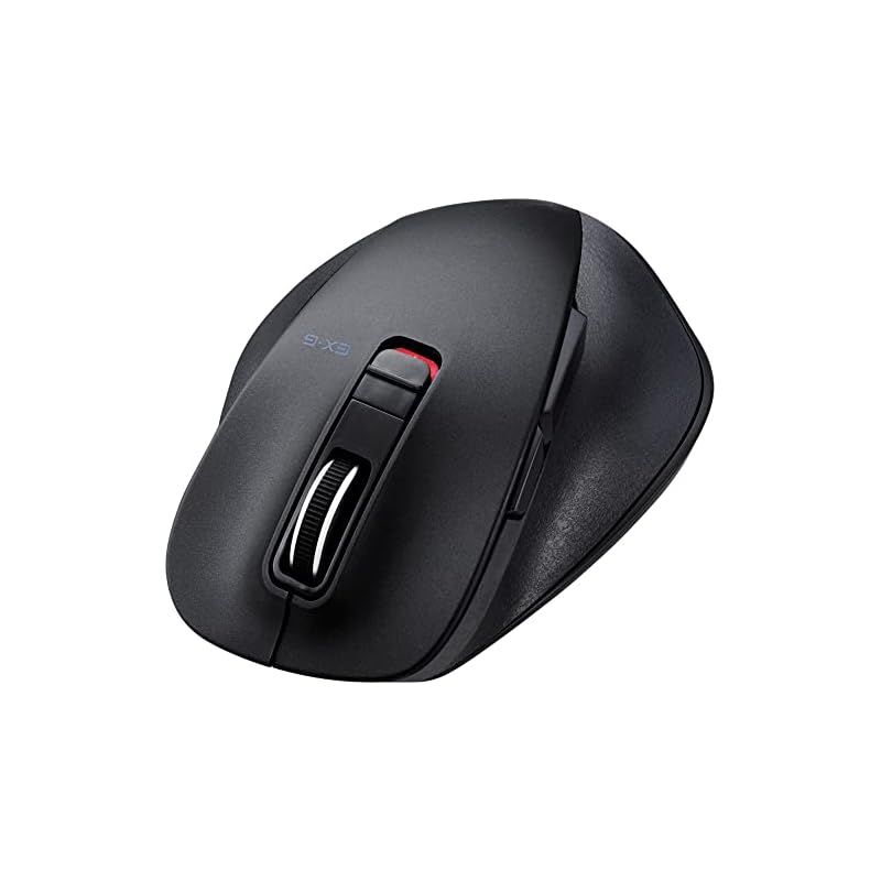 エレコム マウス Bluetooth Mサイズ 5ボタン (戻る・進むボタン搭載) BlueLED 握りの極み ブラック M-XGM10BBBK