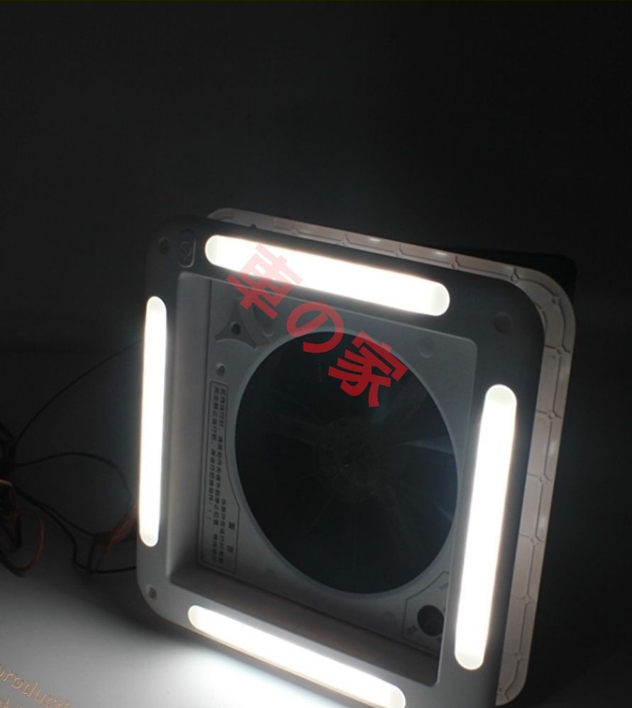 カー用品 カスタムパーツキャンピングカー ウィンドウ付きRV車手動制御 モーターホームベント12V ファン LED 互換