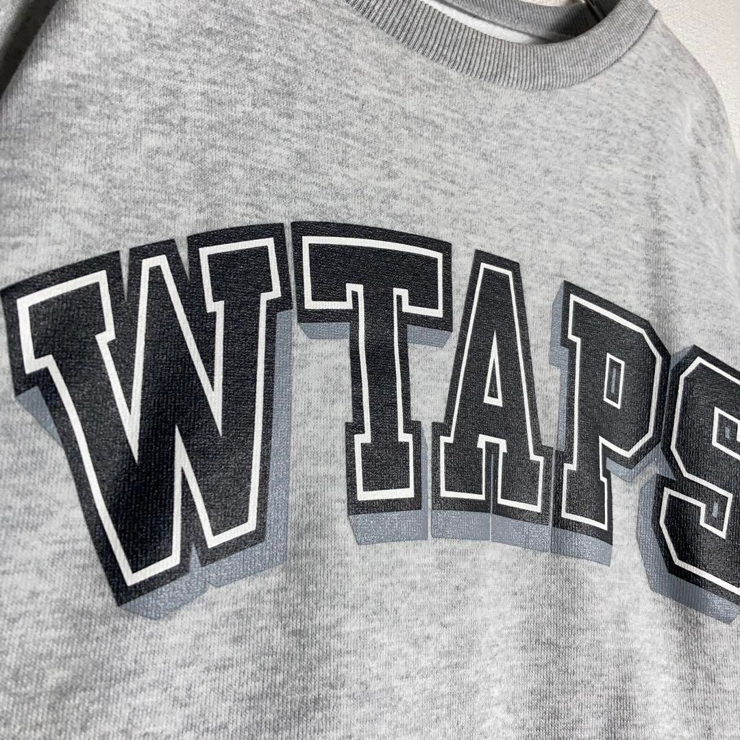 【美品】WTAPS スウェット ビッグロゴ アッシュグレー サイズ1 美品】WTAPS スウェット ビッグロゴ アッシュグレー サイズ1