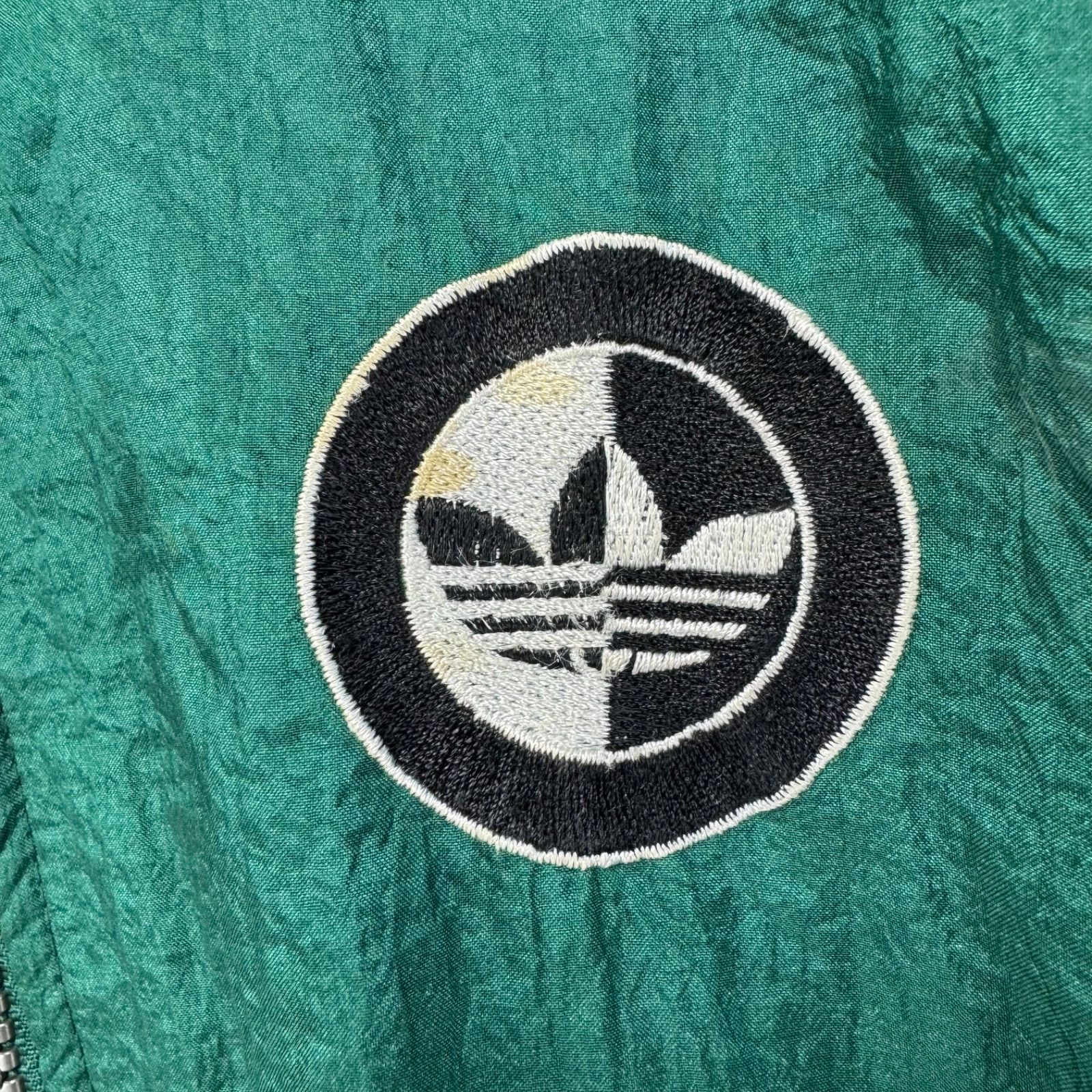 80s vintage adidas Logo Embroidery Nylon Zip-up Jacket アディダス 