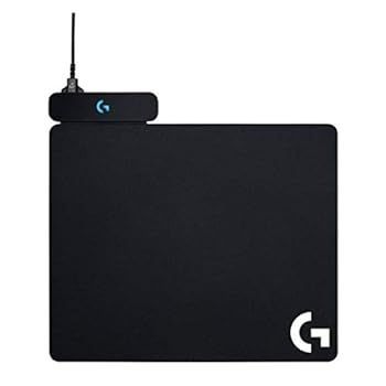 【中古】(非常に良い)Logicool G ゲーミングマウスパッド G-PMP-001 POWERPLAY ワイヤレス 充電 対応 ハード u0026 クロス 2種類同梱 対応マウス : PRO X SUPERLIGHT 2 /