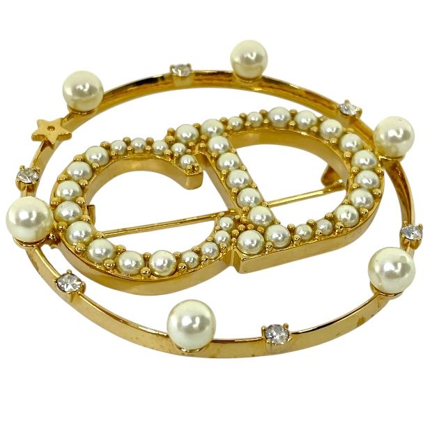 Christian Dior ディオール CDロゴ ラインストーン ブローチ Christian Dior ディオール CDロゴ ラインストーン ブローチ Christian