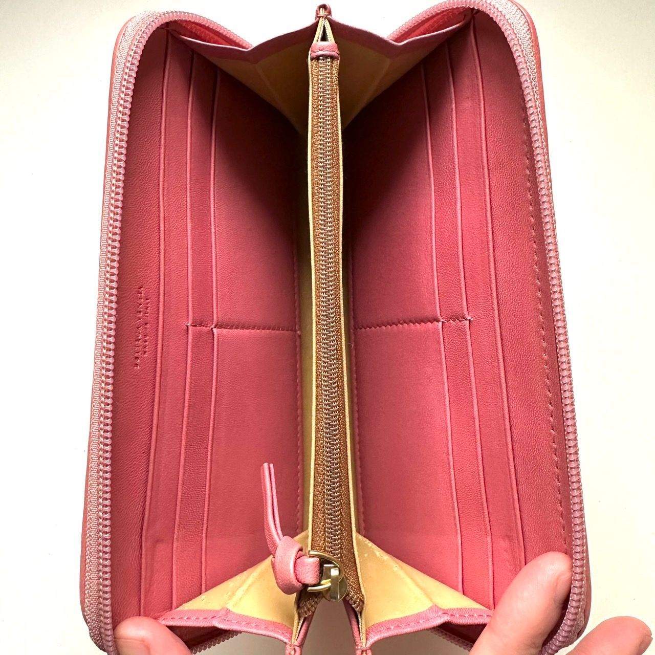 ボッテガヴェネタ BOTTEGA VENETA 長財布 イントレチャート ピンク 美