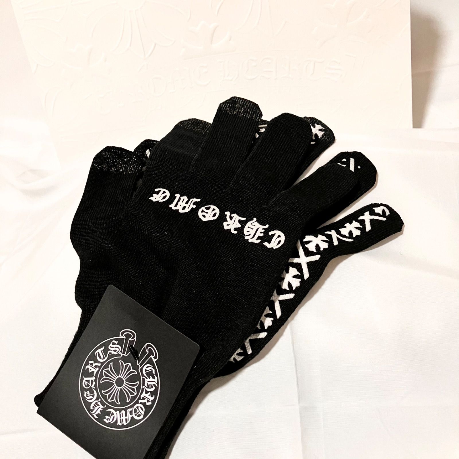 CHROME HEARTS (クロムハーツ) WORK GLOVES ロゴ グローブ 手袋 