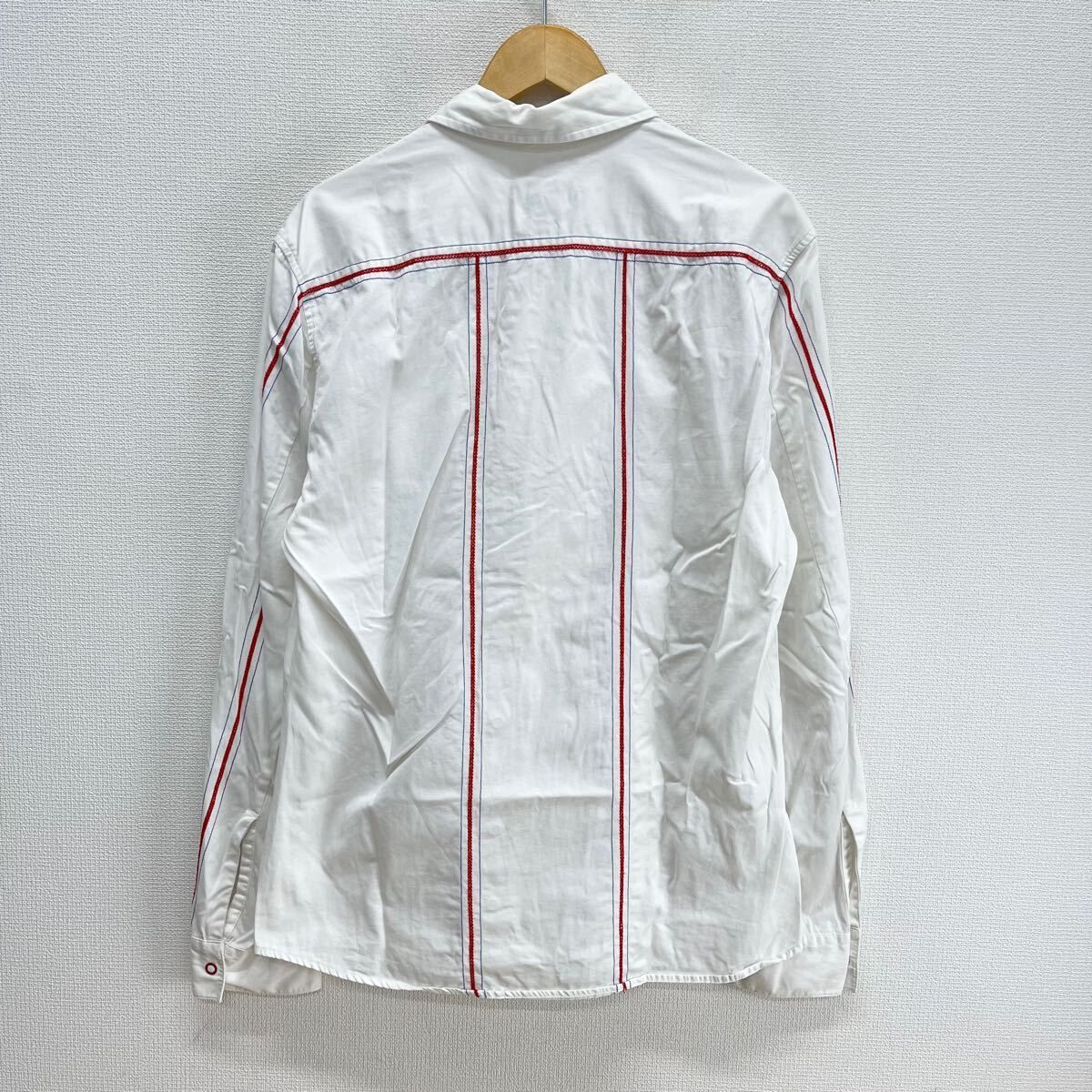 DIESEL ディーゼル 長袖シャツ ストライプ ワンポイント XL 10120363