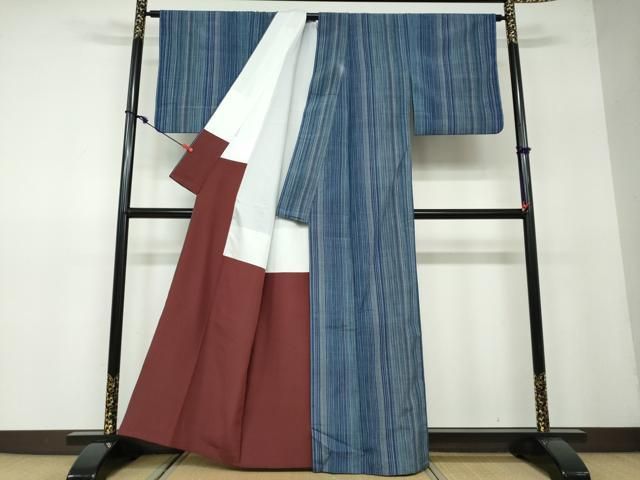 平和屋着物○訪問着 紬地 霞文 正絹 逸品 DAAW5178ud