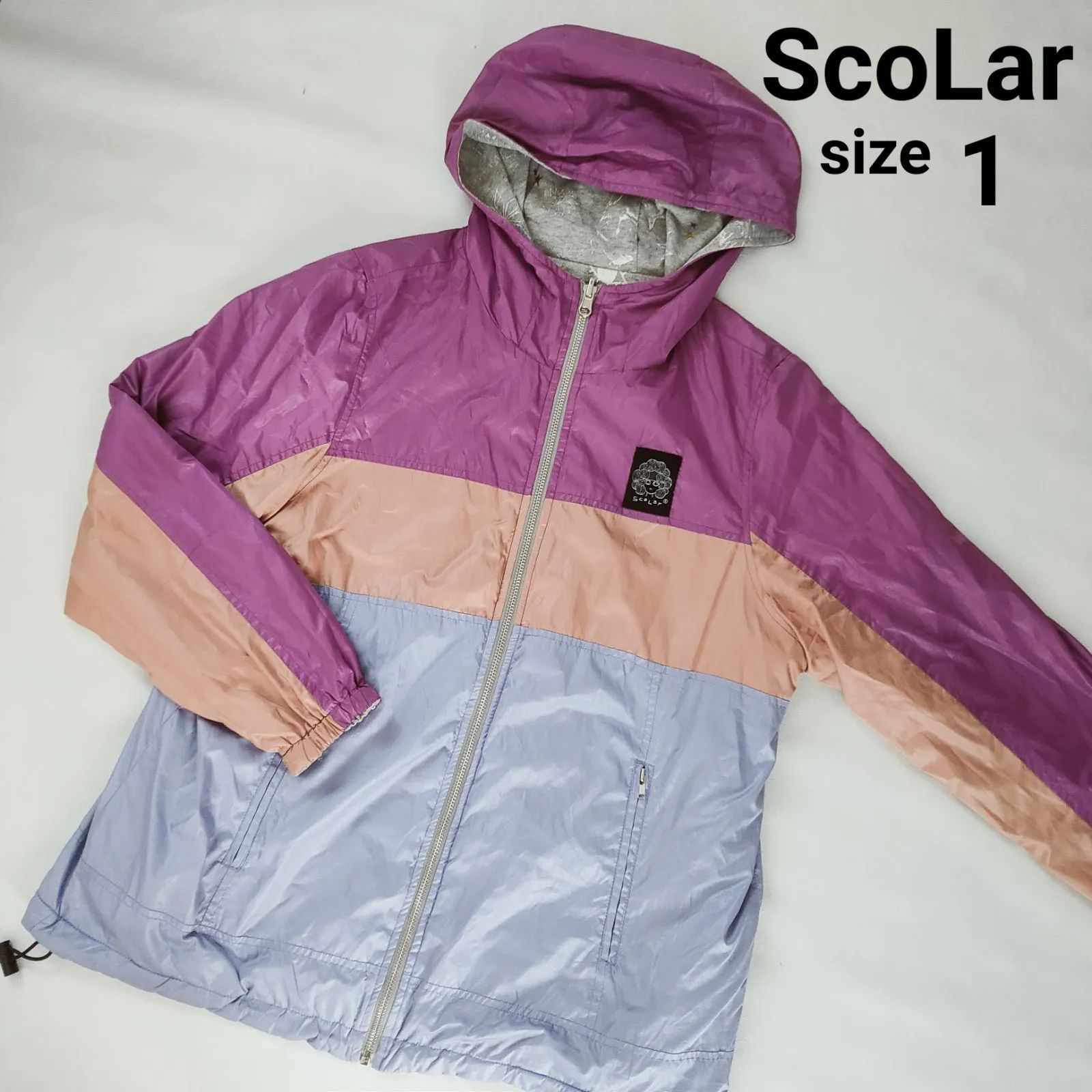 ScoLar スカラー リバーシブルジャンパー ナイロンジャンパー