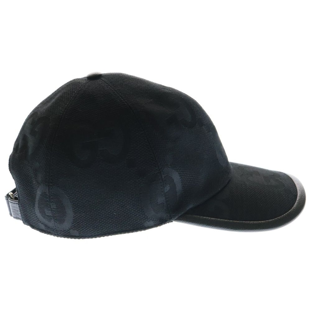 GUCCI（グッチ）　キャップ　ブラック 美品】GUCCI グッチ 帽子 ブラック ブラック GG キャップ 58cm