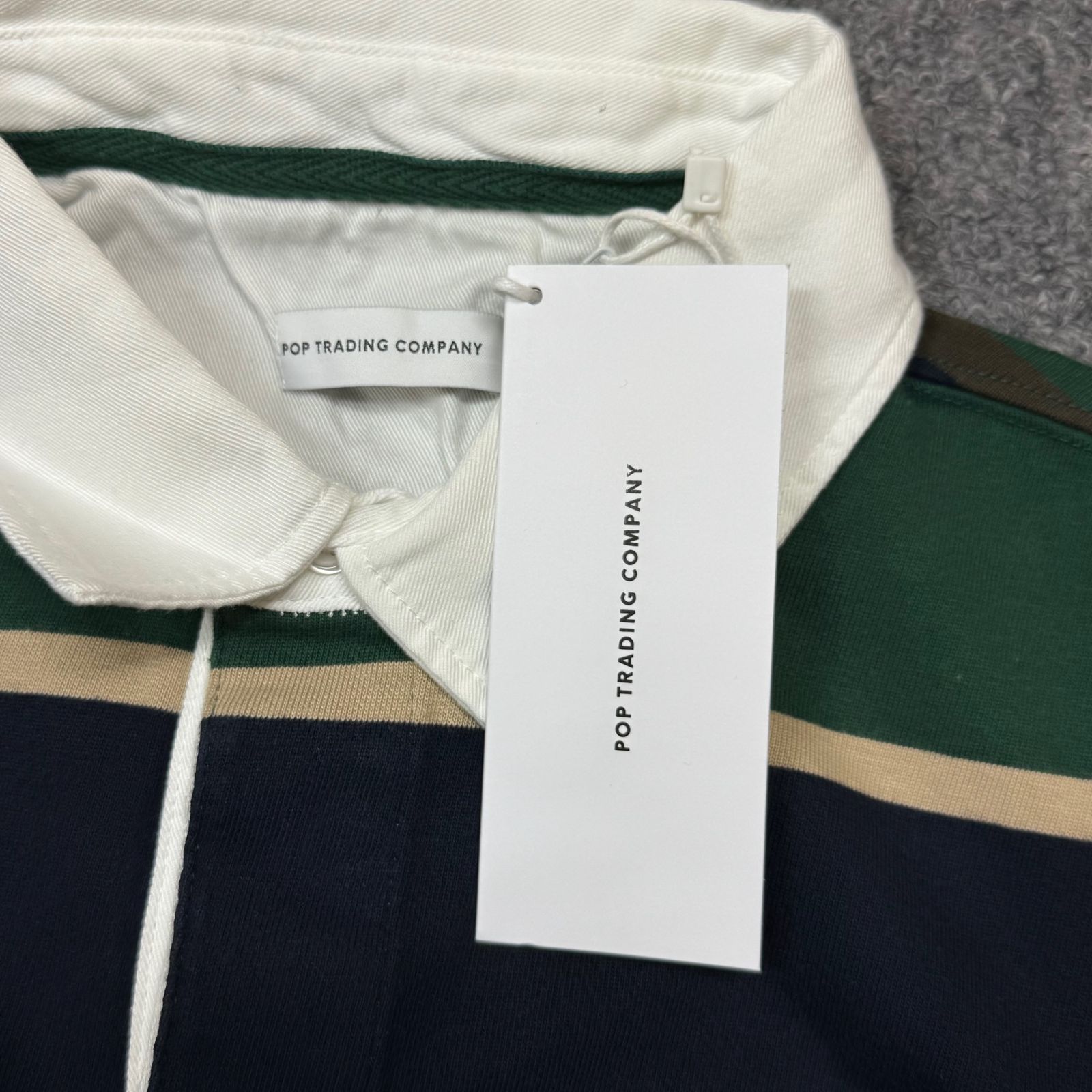 POP TRADING COMPANY ストライプポロシャツ POP TRADING COMPANY 