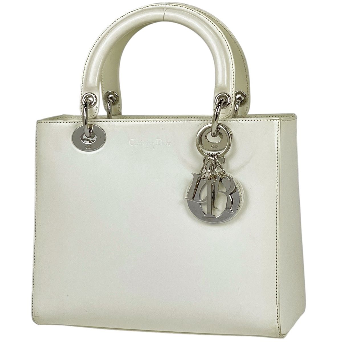 クリスチャンディオール オーバルプレート ハンドバッグ レディース 【中古】 Christian Dior - クリスチャンディオール オーバルプレート