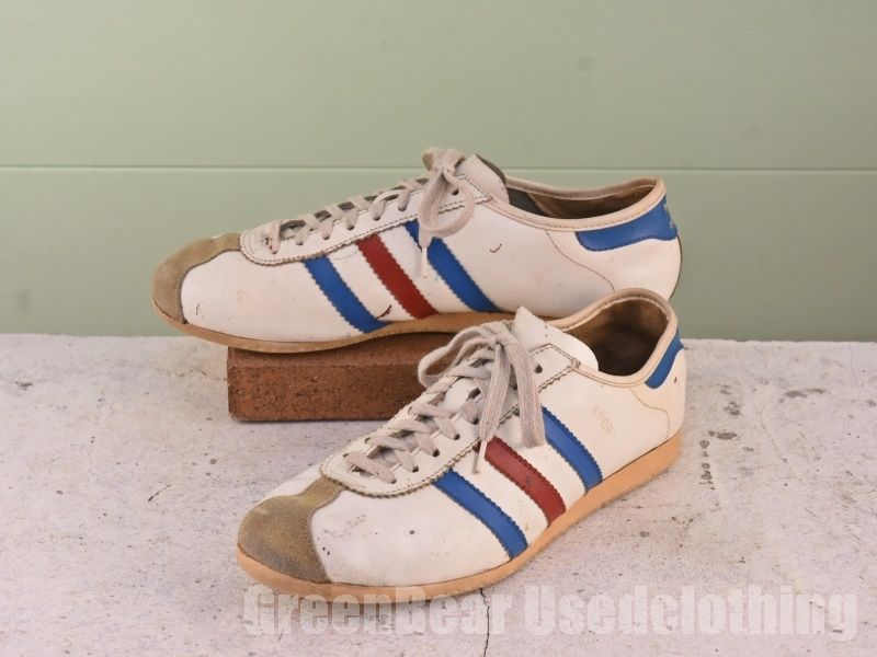 ルーマニア製 adidas SPORT ビンテージ 70's スニーカー 白 メンズ 26cmくらい A598