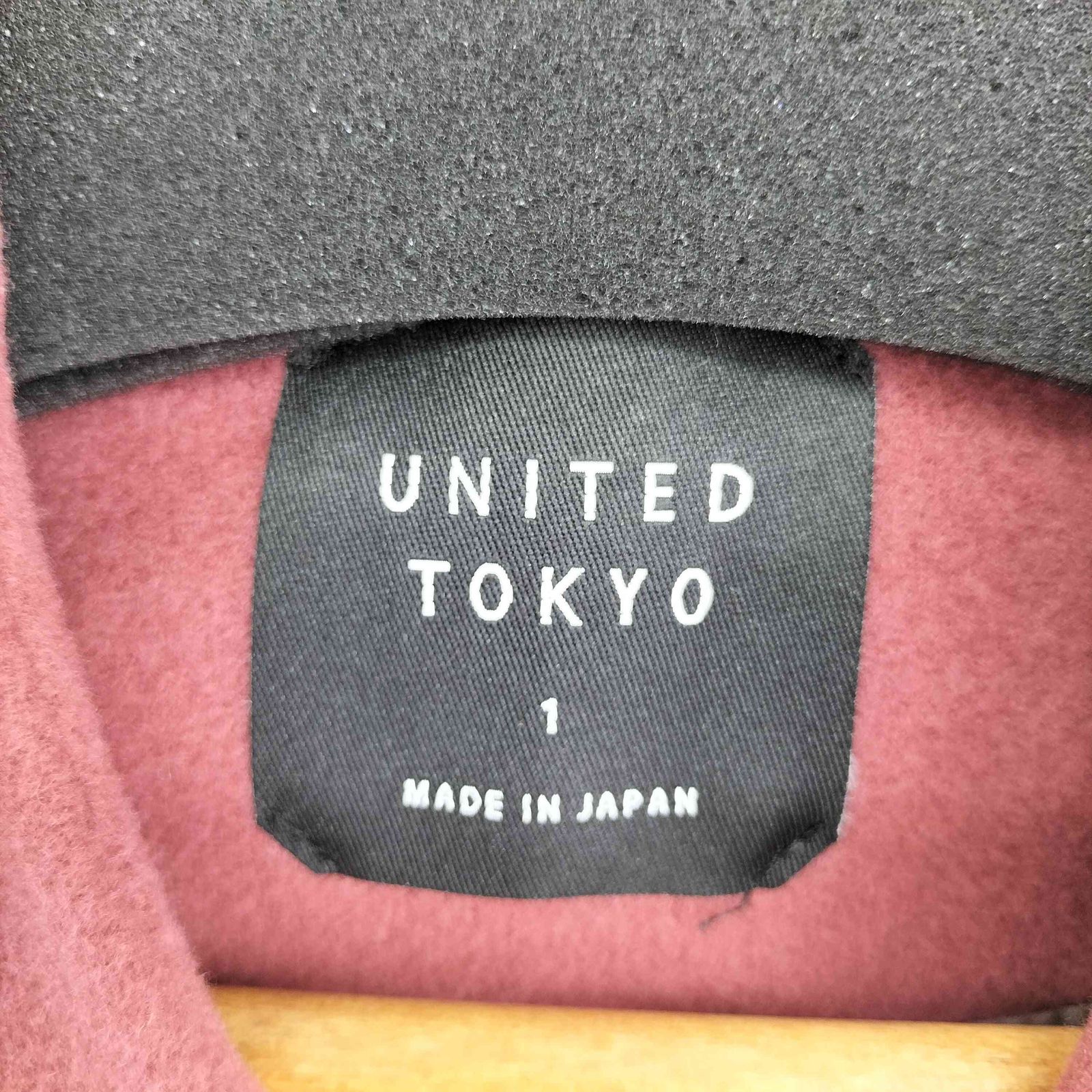 ユナイテッドTOKYO　Super'140カシミヤ混Vネックコートアイボリー美品 Super140カシミヤ混Vネックコート（ノーカラーコート）｜UNITED