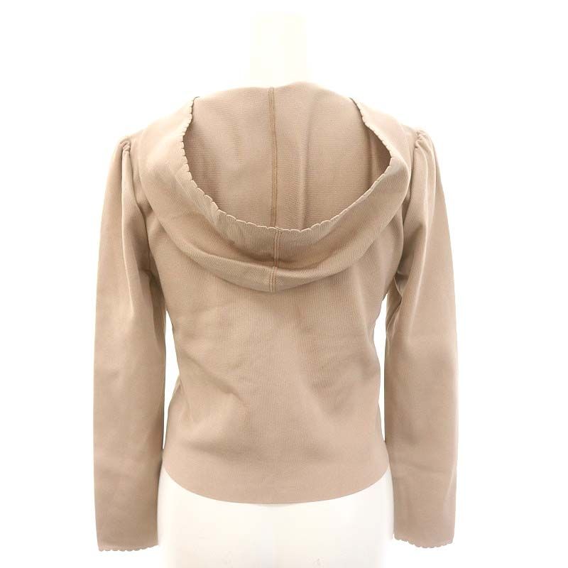 ルネ Rene パールモチーフ Wジップ ニットパーカー フード 34