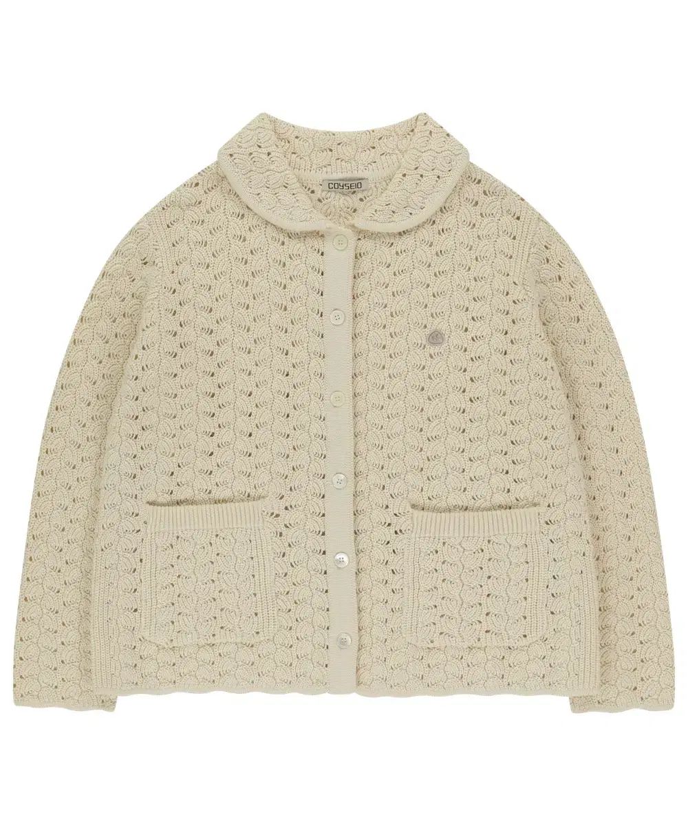 イッセイ オ ウェーブ ニット カーディガン アイボリー