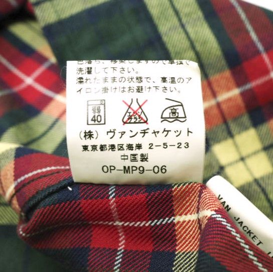 VAN JACKET INC. ヴァンヂャケット Tartan Check Flannel BD Shirt タータンチェックフランネルボタンダウンシャツ EN-99532 L グリーン/レッド JAC 長袖 伊勢丹チェック トップス g17887