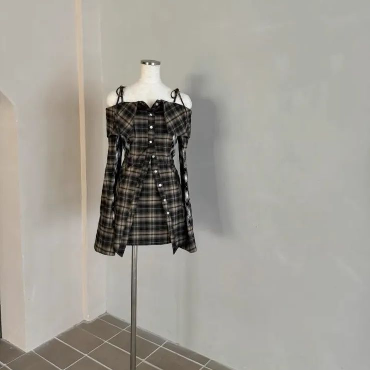 即日発送‼️正規品タグ画像ありandmary Chloe check set up 即日発送‼️正規品タグ画像ありandmary Chloe check set up