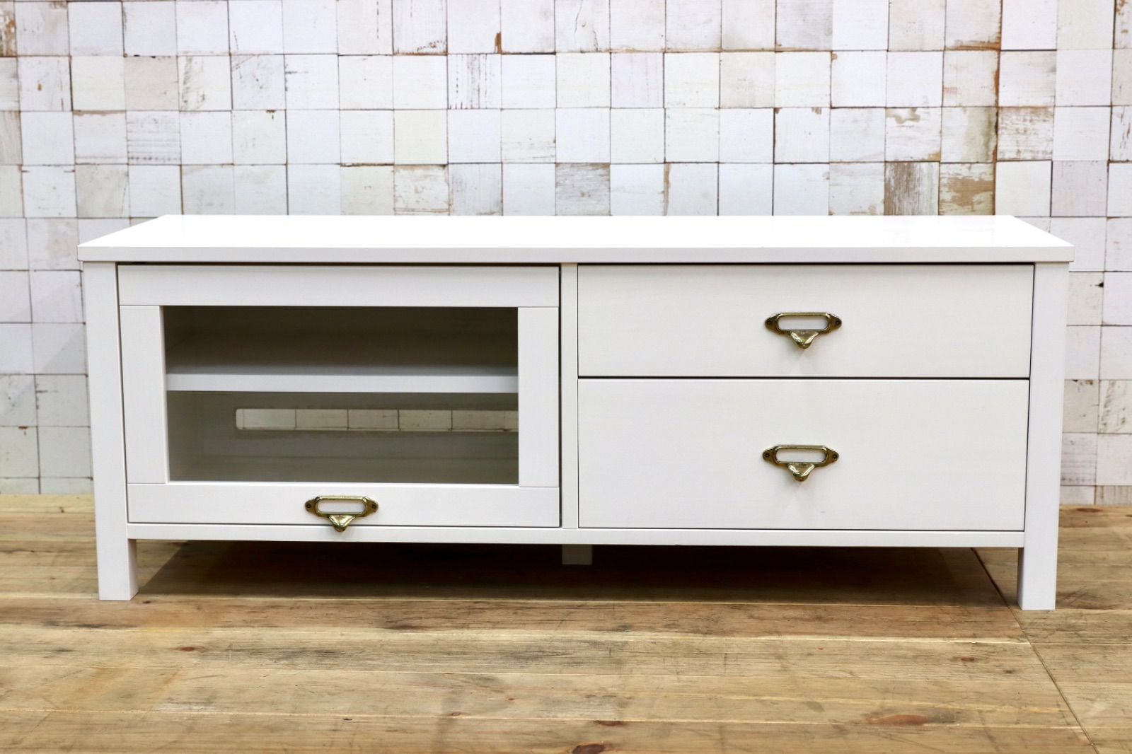 GMIK535C○MOMO NATURAL | モモナチュラル CIELE シェル シリーズ フラップ扉 リビング収納 テレビボード TVボード AVボード