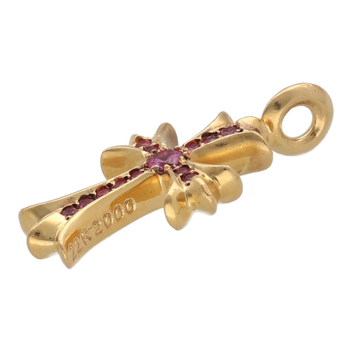 CHROME HEARTS クロムハーツ タイニーファットクロス PAVEピンク