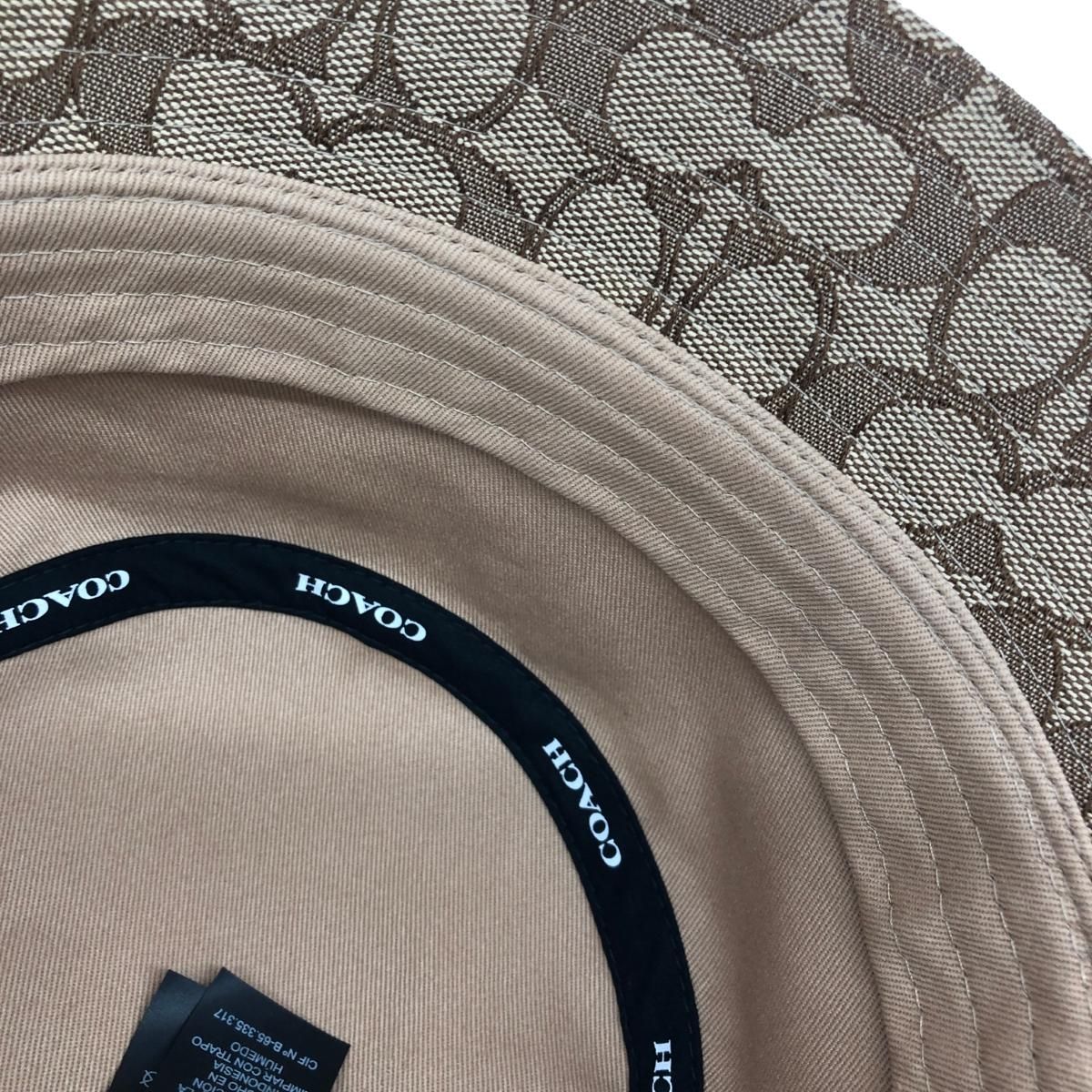 COACH コーチ バケットハット 表記サイズ:XS/S シグネチャー ベージュ