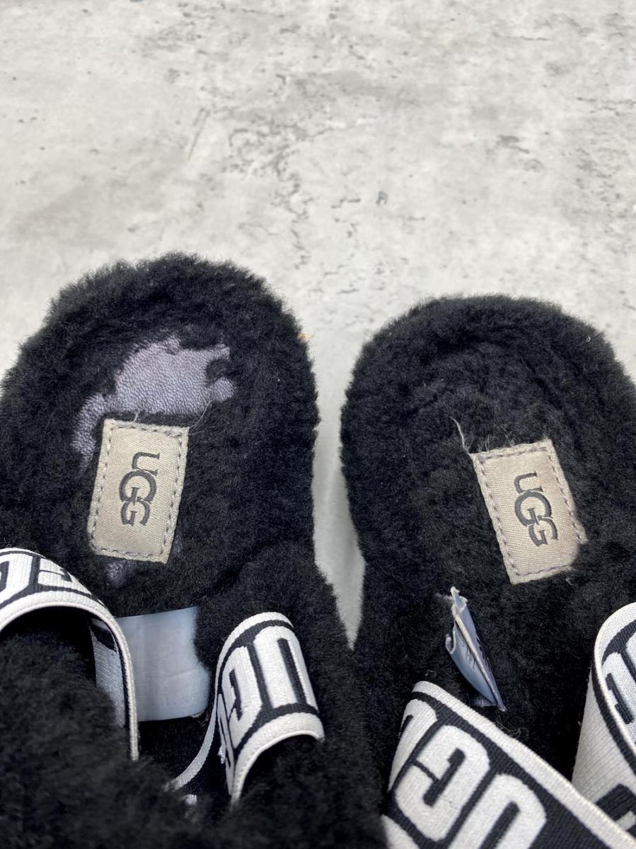UGG アグ ボア コンフォートサンダル ブラック 24 UGG アグ Oh Yeah ボア コンフォート 厚底 サンダル size22.0/黒