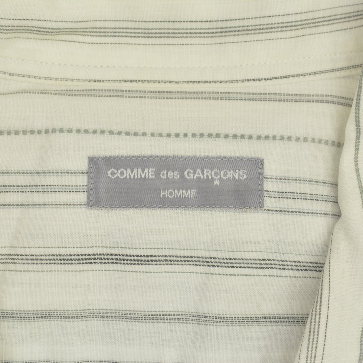 90s comme des garconshomme 田中オム 開襟シャツ COMMEdesGARCONSHOMME】90s archive 田中オム ストライプ
