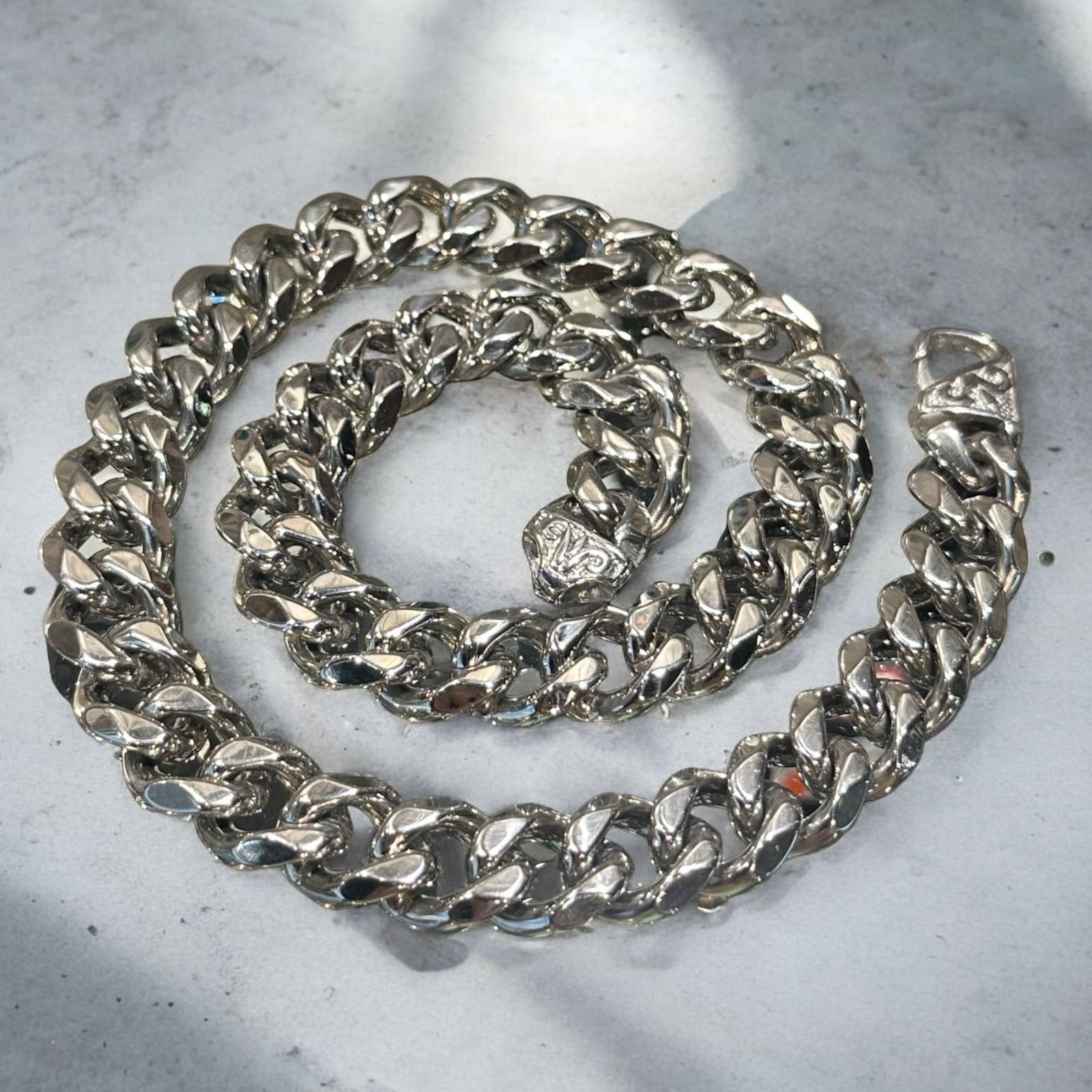 喜平ネックレス 50cm 幅15mm サージカルステンレス 316L 金属 