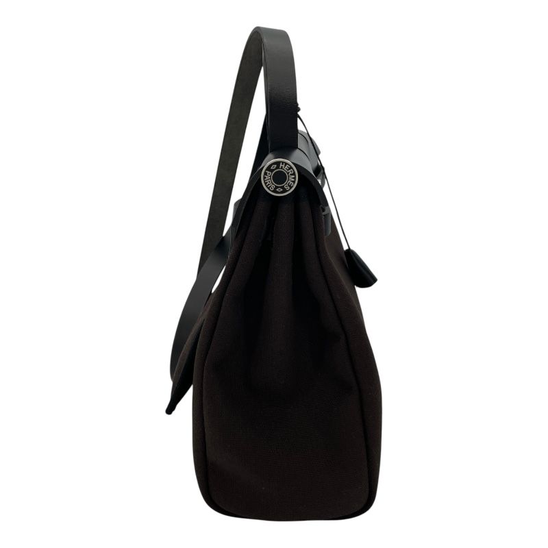 HERMÈS エールバックMM ブラック キャンバス✖️レザー HERMÈS エールバックMM ブラック キャンバス✖️レザー