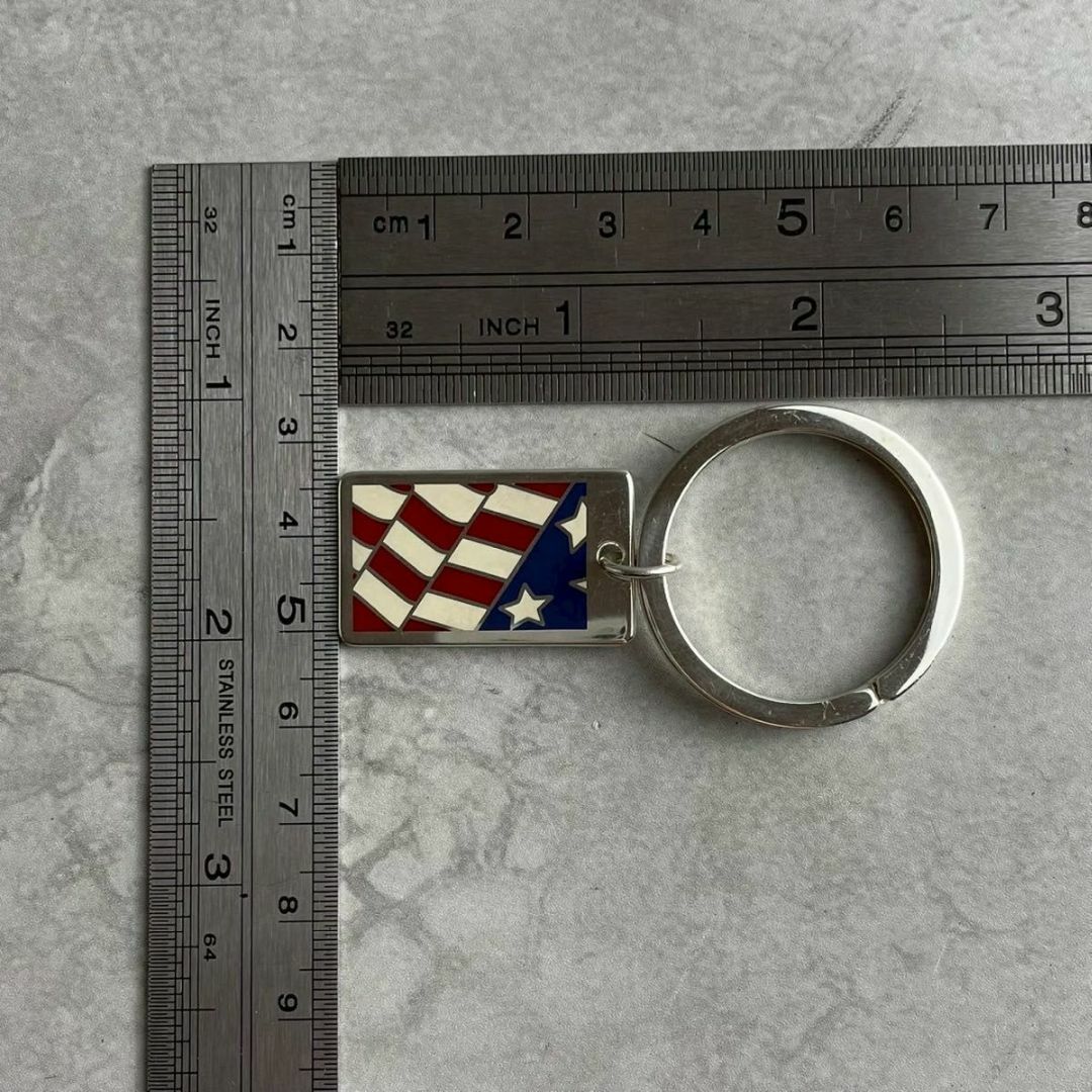オールドティファニー 星条旗 アメリカ 国旗 プレート キーリング