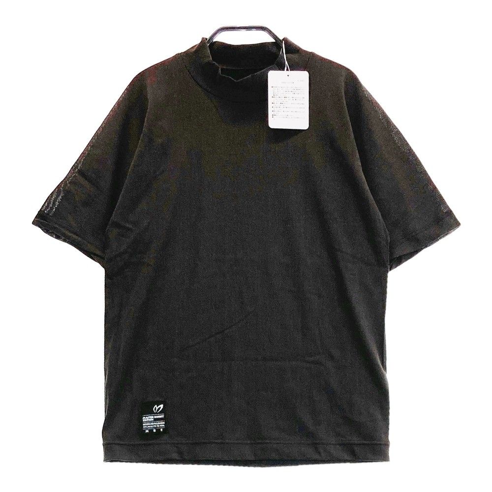 サイズ：0 MASTER BUNNY EDITION マスターバニーエディション 2022年モデル モックネック 半袖Tシャツ パネルジャガード グレー系 [240101316429]# ゴルフウェア レディース ストスト