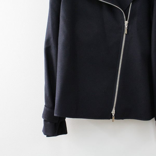 美品 2019AW FOXEY フォクシー 39894 モトジャケット 38/ネイビー 