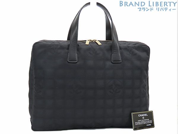 シャネル CHANEL ニュートラベルライン ブリーフケース ビジネスバッグ 書類かばん ハンドバッグ ブラック ナイロン レザー A15974