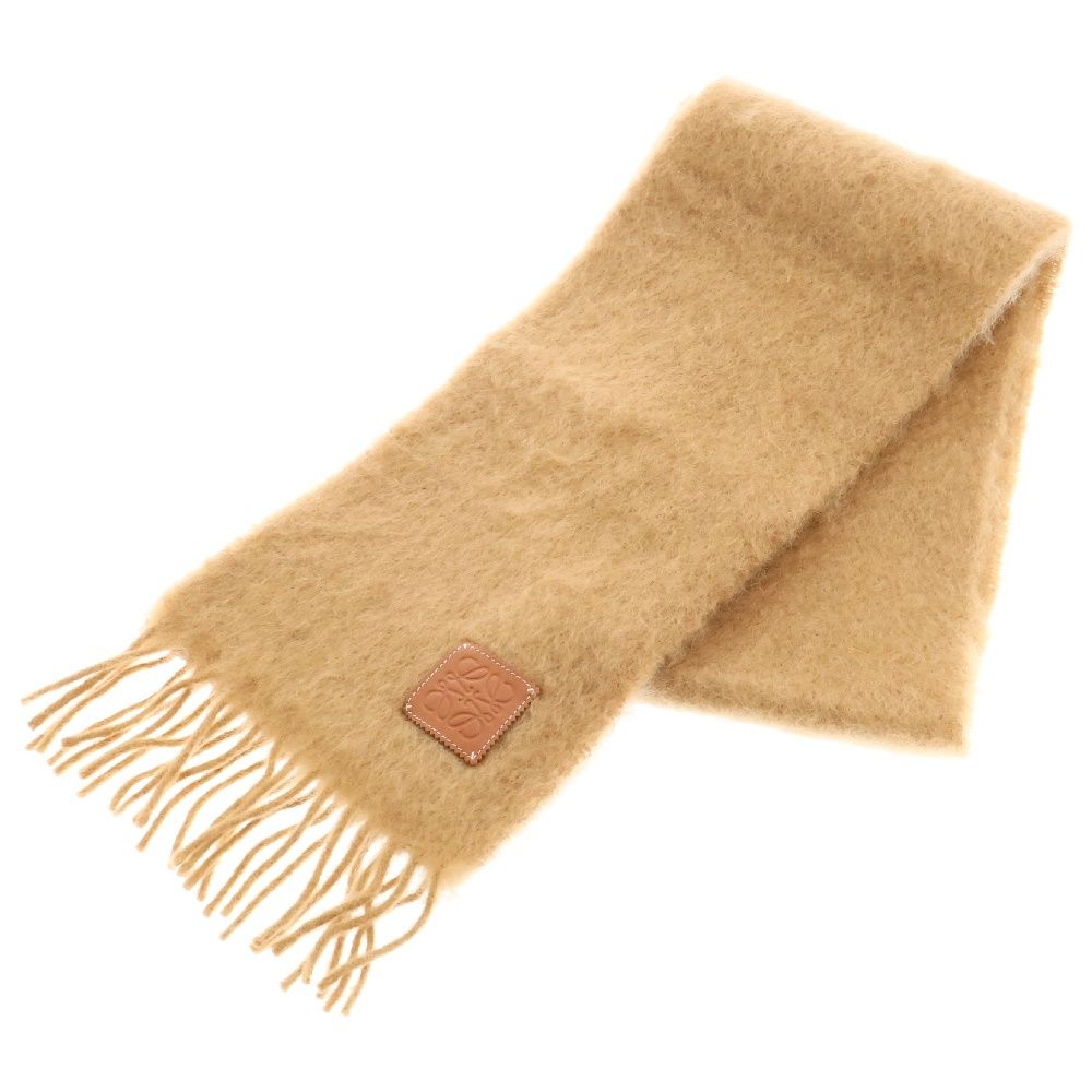 LOEWE ロエベ ウール モヘア アナグラムロゴ マフラー キャメル LOEWE ロエベ ウール モヘア マフラー スカーフ (LOEWE/マフラー