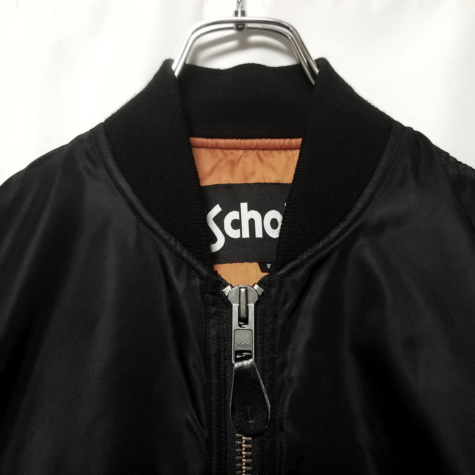 【短丈】Schott MA-1 ブラック フライトジャケット JEANASIS schott - SCHOTT / ショット | × JEANASIS ジーナシス 別注 MA-1