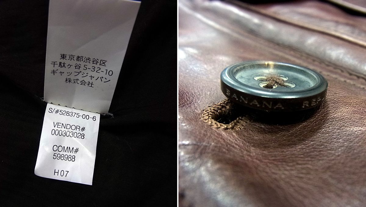 ヴィンテージ□BANANA REPUBLIC バナリパ オールド レザージャケット 
