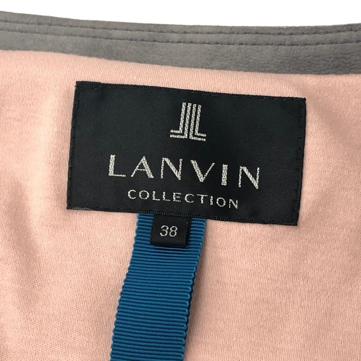 良好 LANVIN COLLECTION ランバンコレクション ノーカラーレザー 
