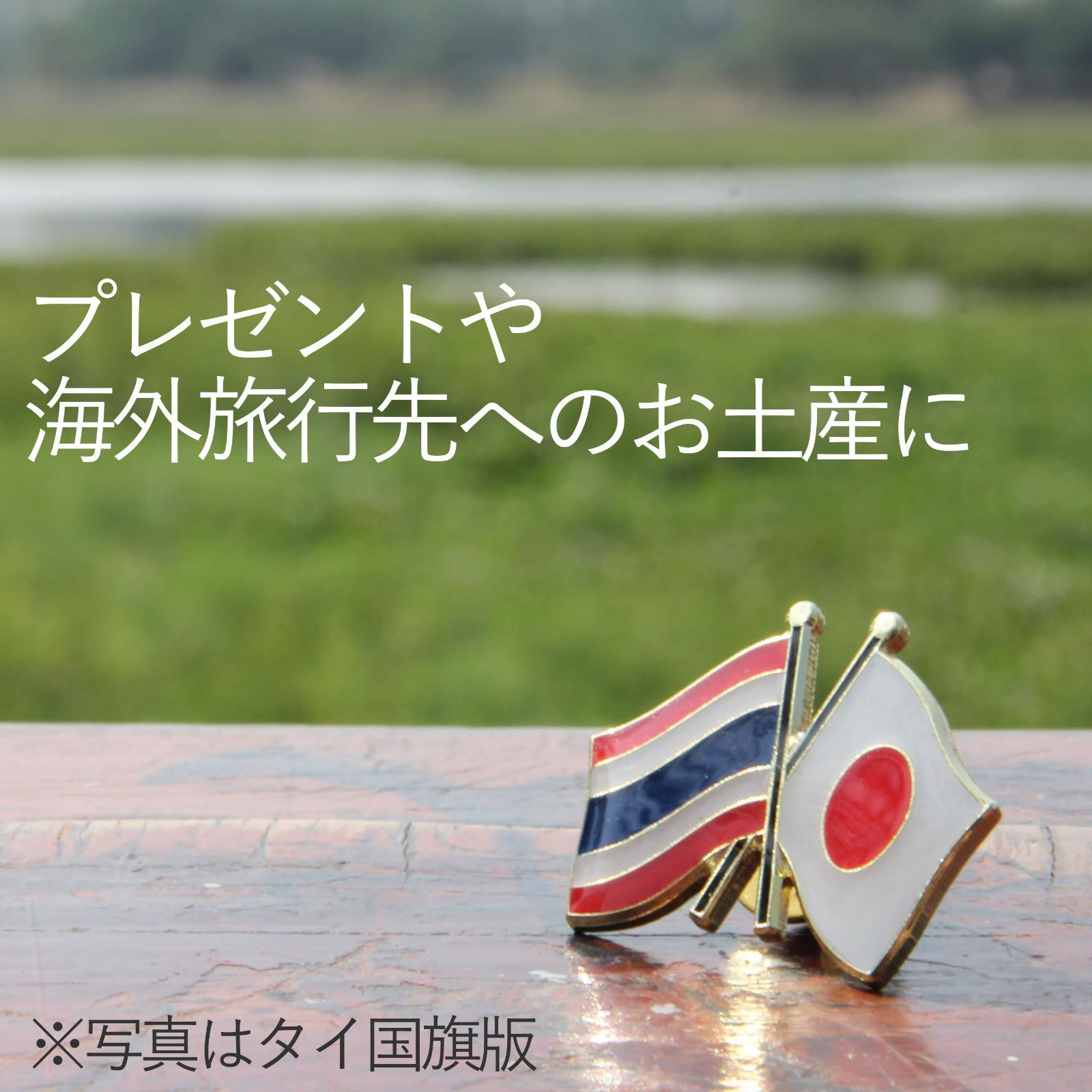 リビア国旗友好ピンバッジ（リビア×日本） - メルカリ