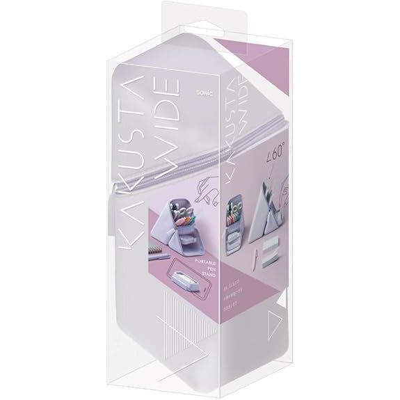 まとめ買い ソニック カクスタ ワイド 引き出し付 ポータブルペン立て バイオレット FD-2045-V 3個セット