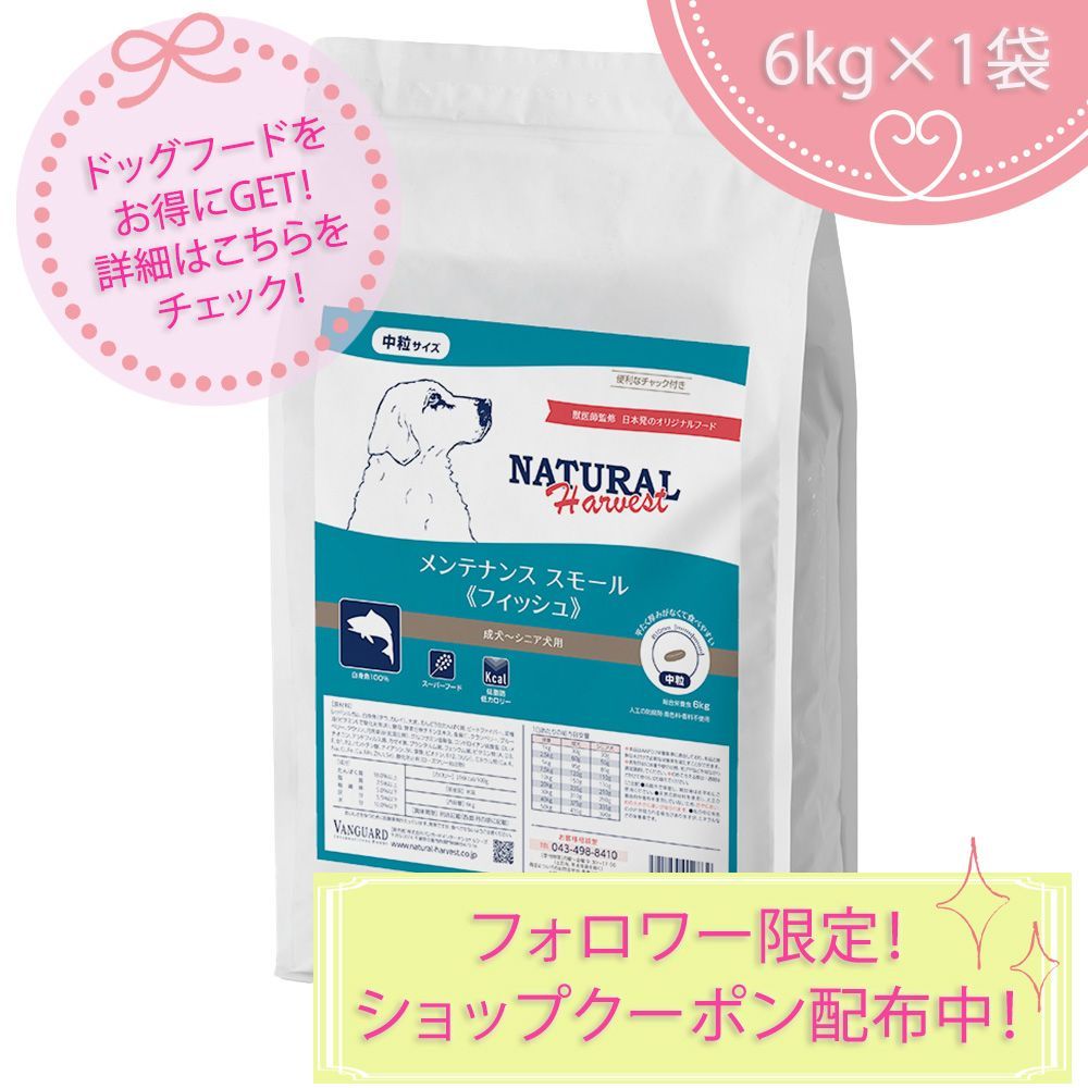 メンテナンススモール フィッシュ 大袋 6kgX1袋 ナチュラルハーベスト