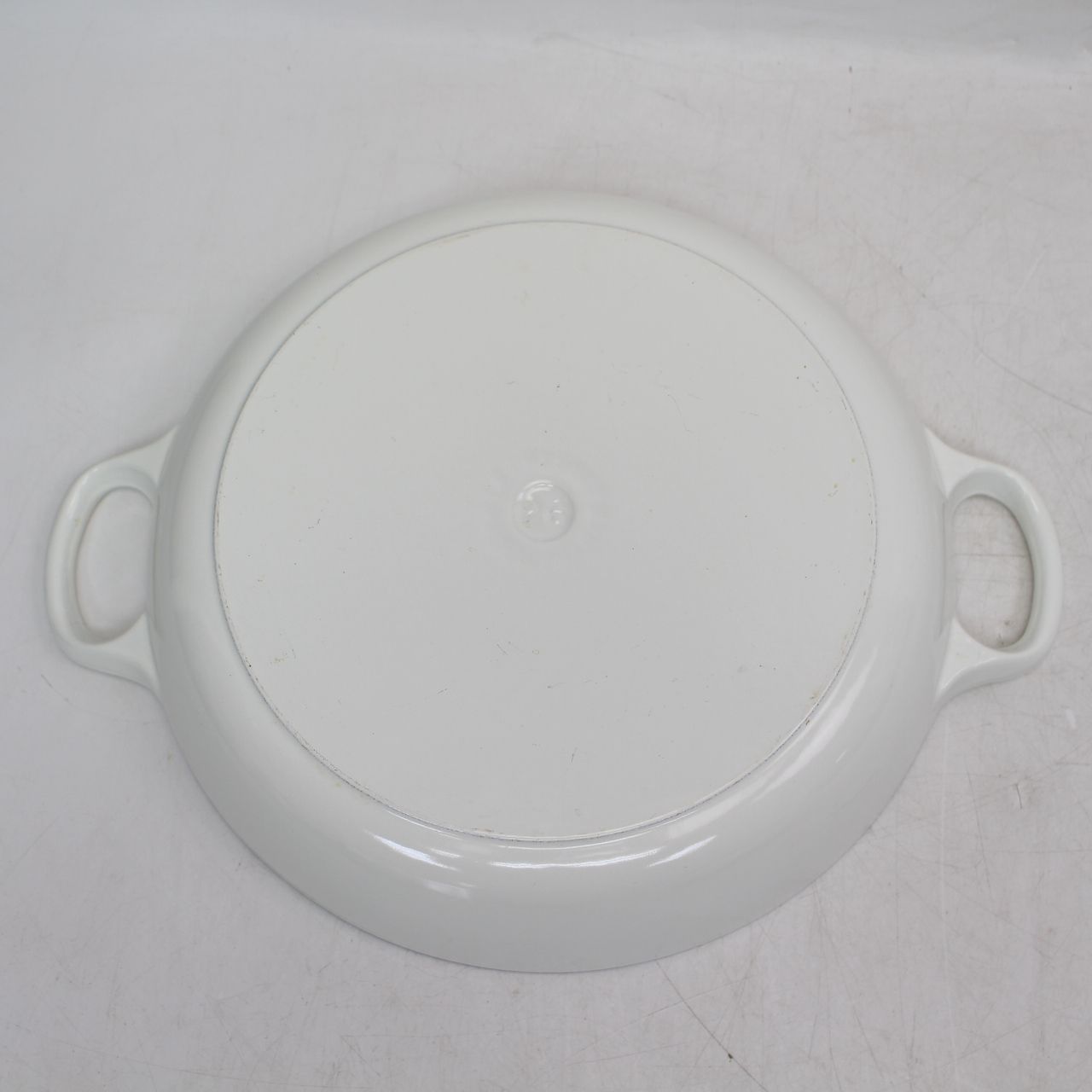 727)LE CREUSET キャセロール 26㎝ ル・クルーゼ ホワイト 両手鍋