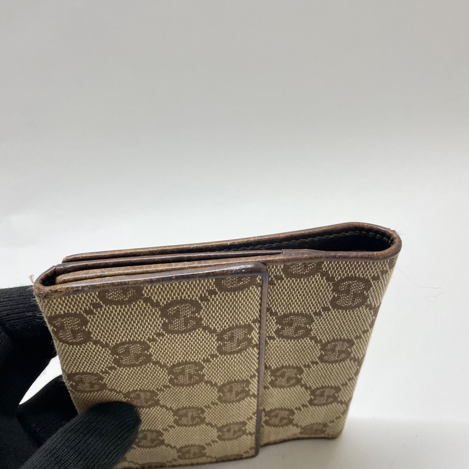 ★GUCCI★ニュージャッキー GGキャンバス 折り財布 ウォレット ブラウン 1366 GUCCI グッチ 折り財布 Wホック ジャッキー キャンバス GG
