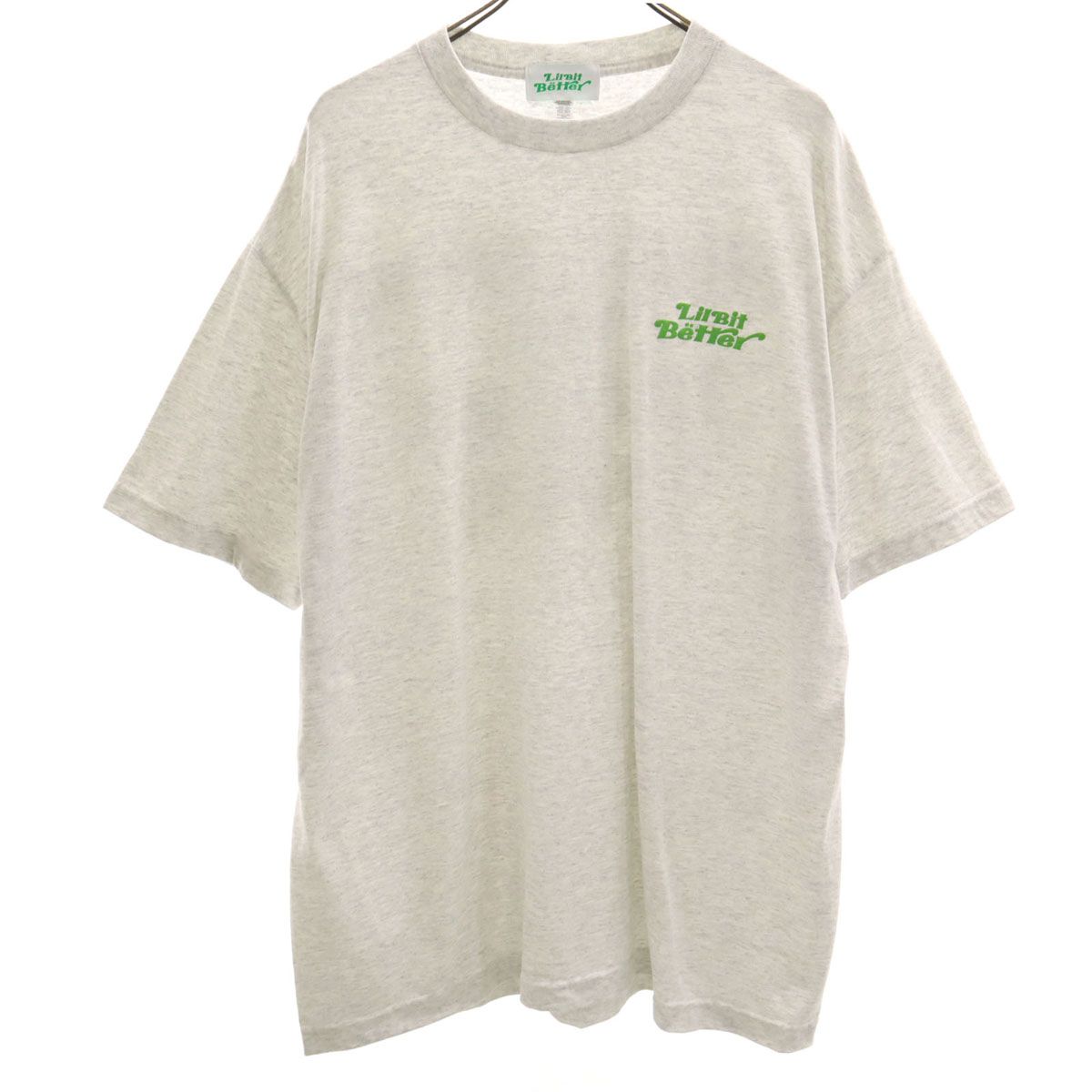 Lil Bit Better ロングスリーブTシャツ XL ホワイト Lil Bit Better リル ビット ベター 半袖 Tシャツ XL グレー系 バックプリント メンズ 古着
