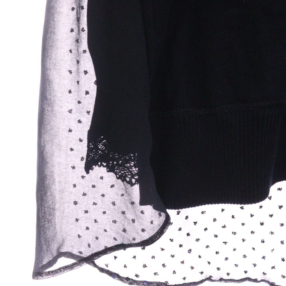 sacai luck サカイ ラック 15SS キャミソールドッキング バックレース クルーネックスウェットTシャツ 15SSLU928 ネイビー レディース sacai luck (サカイ ラック) 15SS キャミソールドッキング