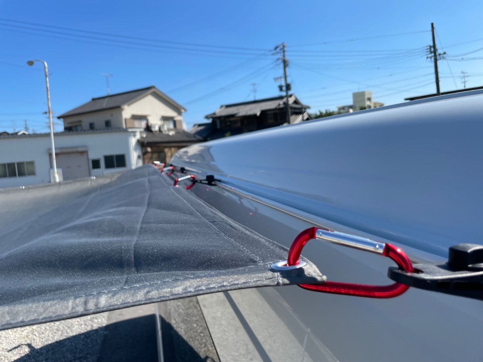 カーサイドタープ ハイエース バンライフ 車中泊