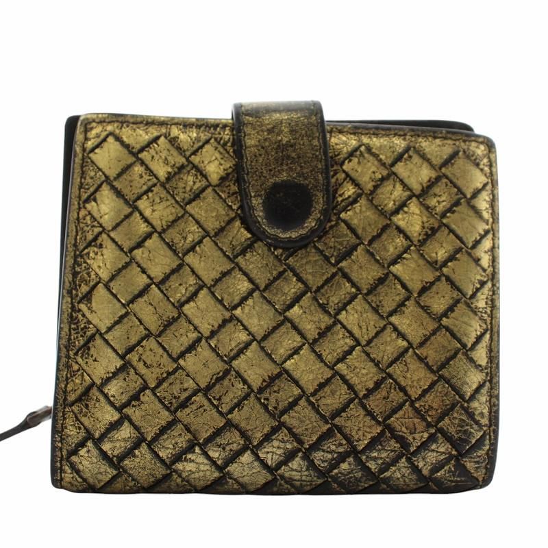 BOTTEGA VENETA ゴールド 二つ折り財布 ボッテガヴェネタ (ボッテガ・ヴェネタ) 二つ折り財布 財布