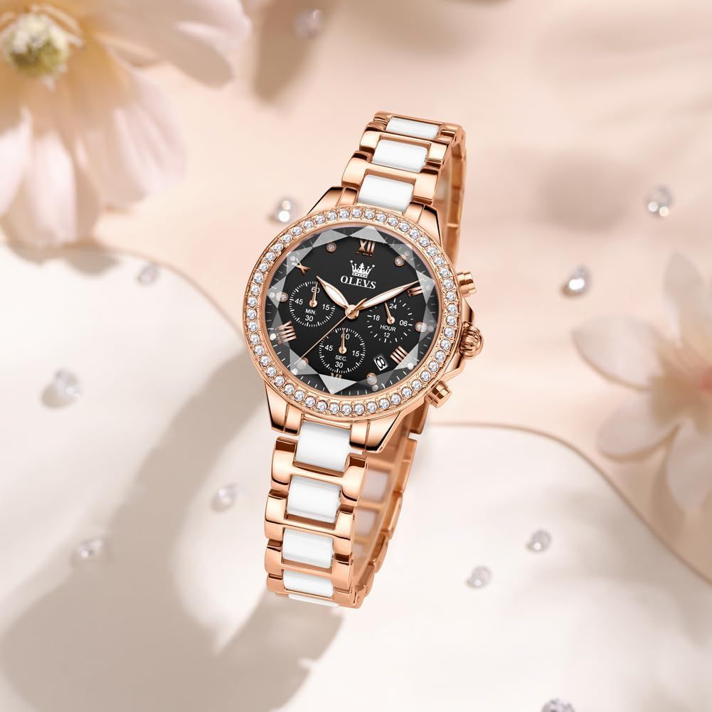  ブラック文字盤 計 女性時 ピンクゴールド 軽量 日付 ビジネスうで時計レディース おしゃれ 計アナログ クォーツ腕時 ローズゴールド OLEVS腕時計レディース防水 その他 文房具 事務用品