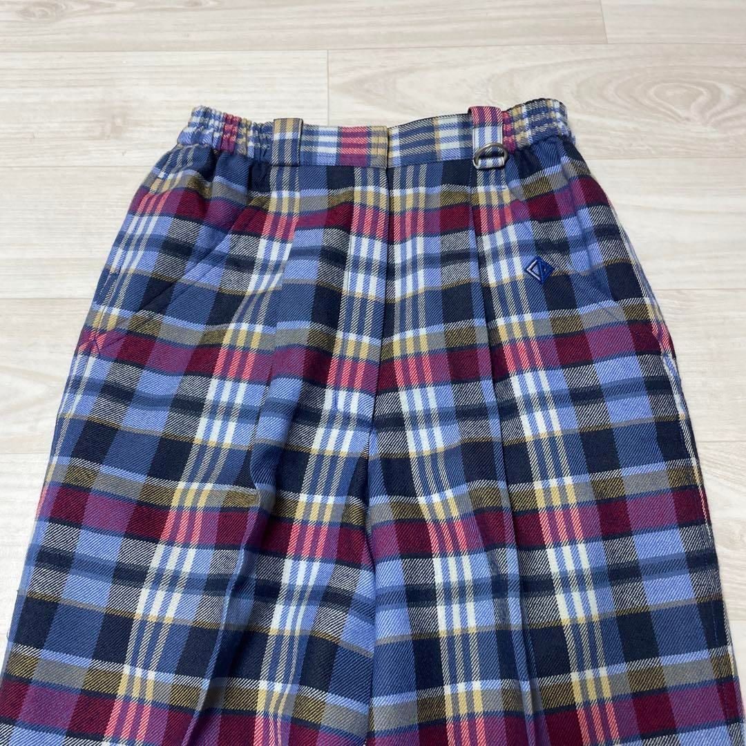 Christian Dior クリスチャンディオール チェック ウールパンツ S