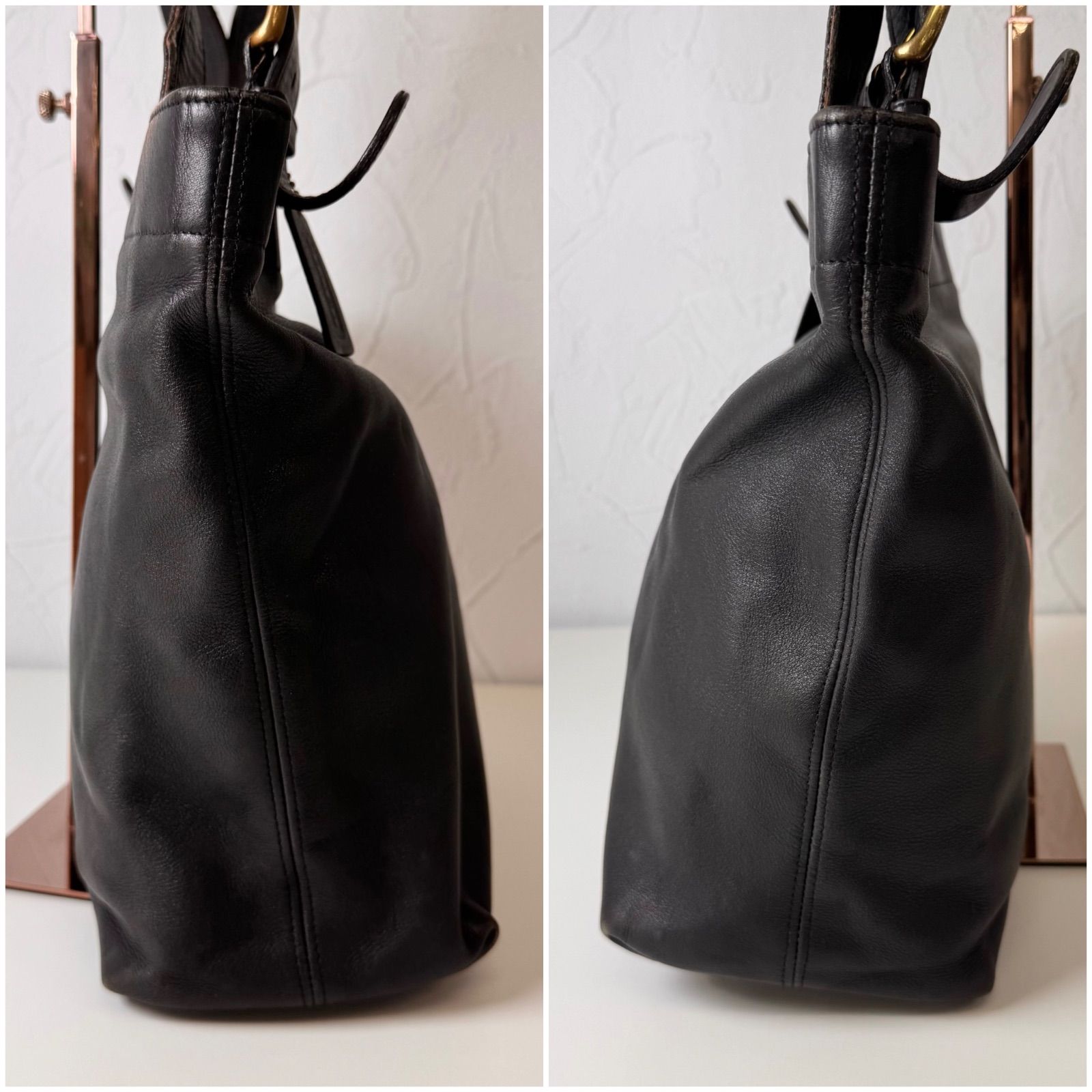 ✨美品✨ オールドコーチ トートバッグ ブラック USA レザー A4 大容量