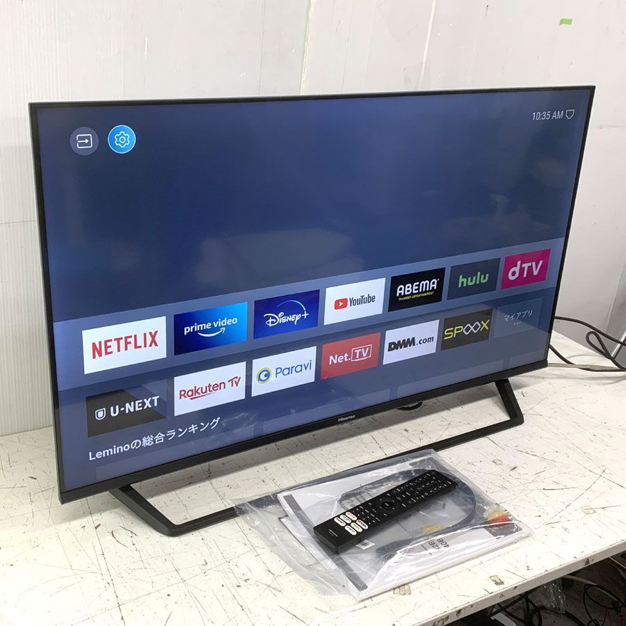 J 美品 Hisense 40V型 2021年製 フルハイビジョン 40BK2 androidTV