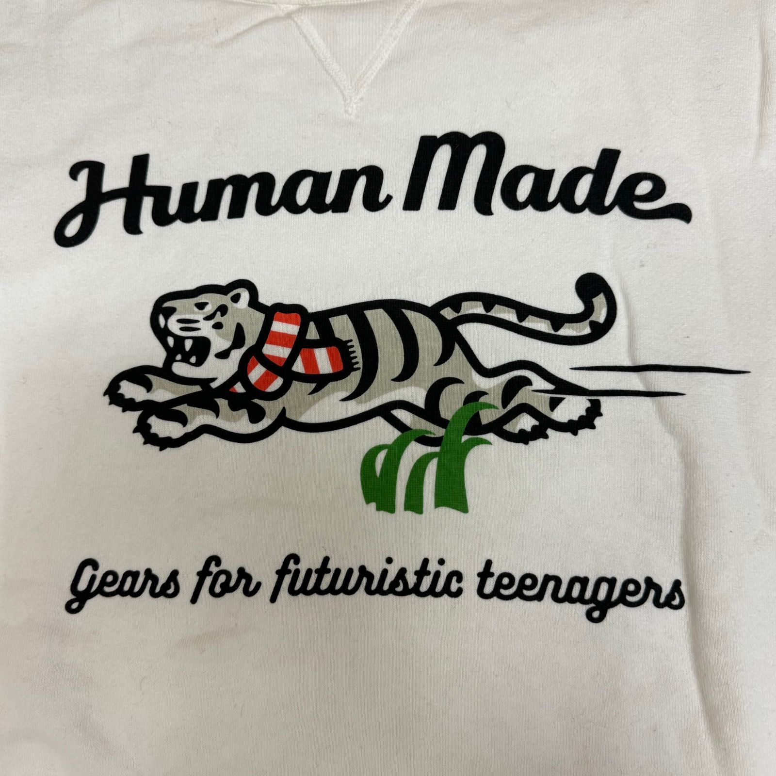 HUMAN MADE WHITE TIGER TSURIAMI SWEATSHIRT タイガー プリント 