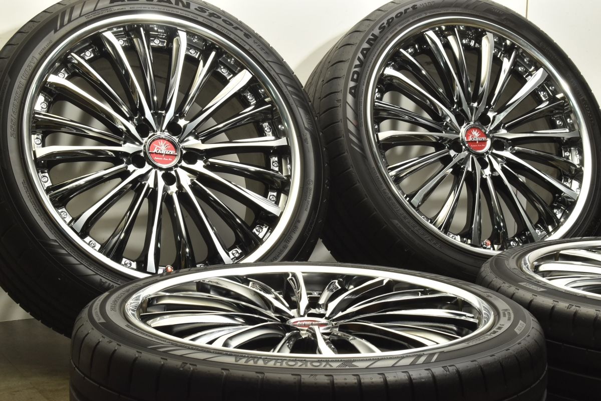 3ピース WEDS クレンツェ Vierharm 225 EVO 21 in 9 J 44 PCD 114 3 ヨコハマ アドバンスポーツ V 107 255 40 ZR NX アルファード